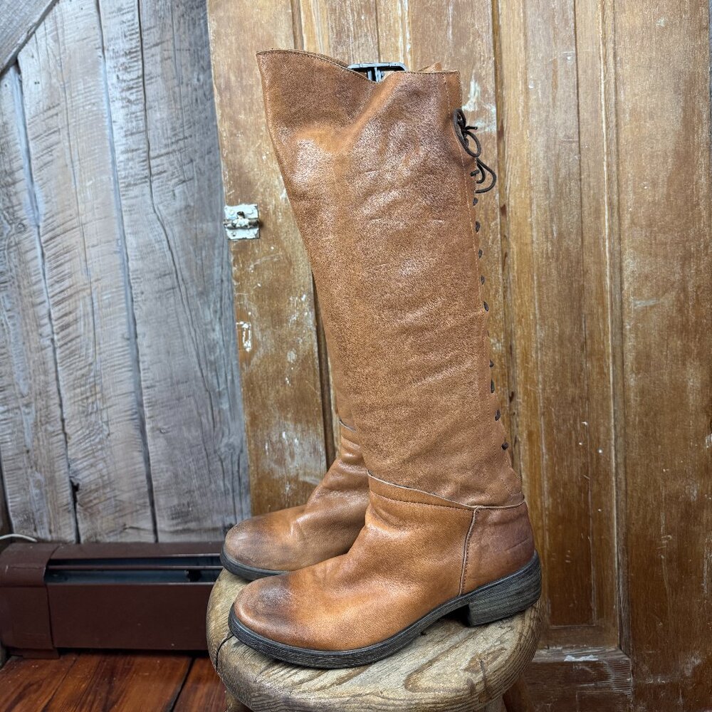 Vintage Leather lace up boots Made in Italy Size 39